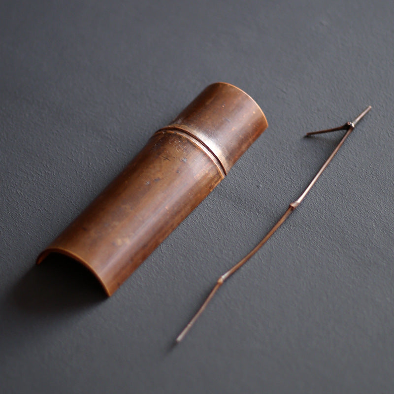 ChenBrew Carbonized Bamboo Tea Scoop and Needle Two-Piece Set 禪意復古碳化茶則兩件套