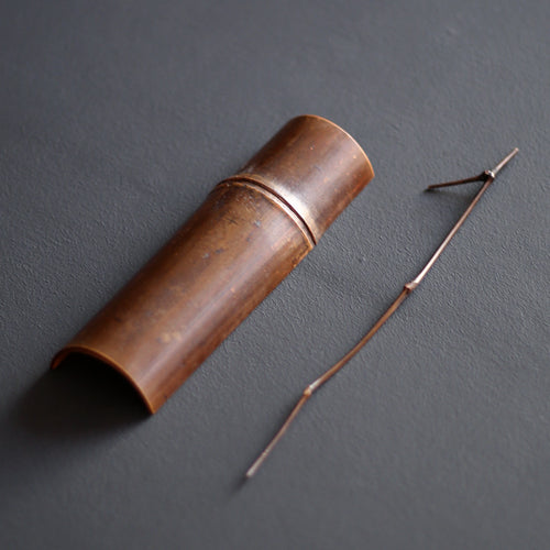 ChenBrew Carbonized Bamboo Tea Scoop and Needle Two-Piece Set 禪意復古碳化茶則兩件套